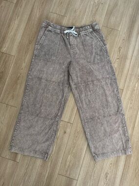 GAP Women’s Wide Leg Light Brown Denim Wash Pants
